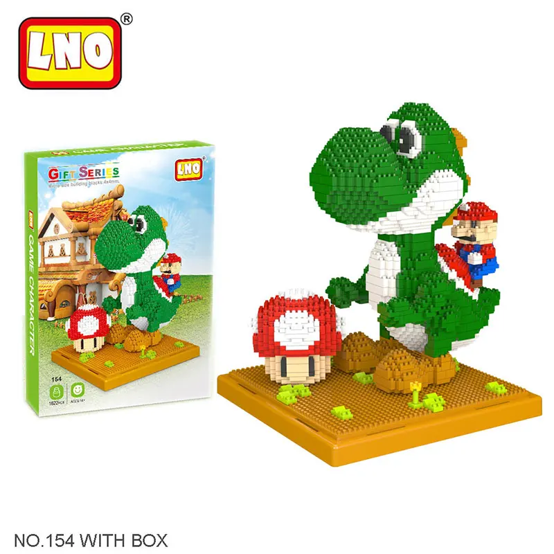 

LNO Action & Toy Figures Big Size DIY Mario Models Mini Block Micro Diamond Building Blocks Minute Brick Educational Toy For Kid