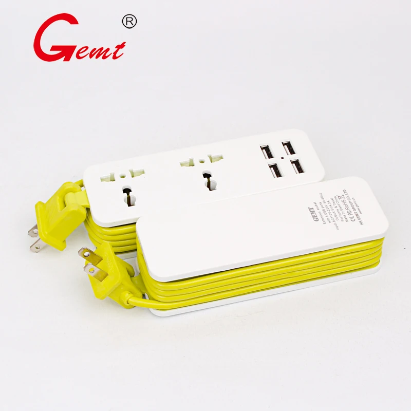 Univeral Portable Power Strip US Plug with 4 USB Port QC2.2 Interface Extension Socket Plug with Universal EU UK AU Adapter Univeral Portable Power Strip US Plug with 4 USB Port QC2.2 Interface Extension Socket Plug with Universal EU UK AU Adapter