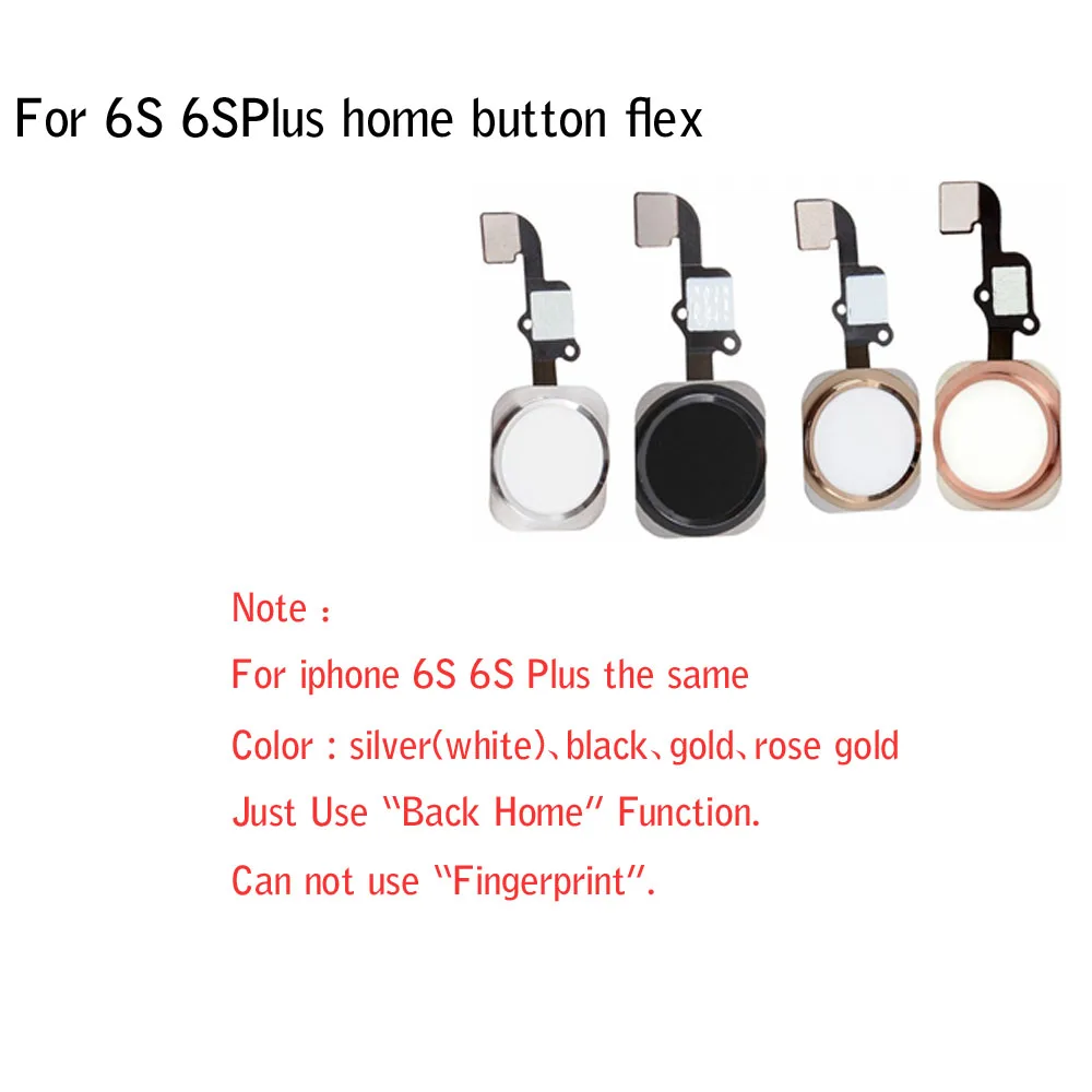 100 шт./лот кнопка Home с гибким кабелем для iPhone 5S 6g 6 6s plus 7g 7 8 8g Plus кнопка Home Flex сборка