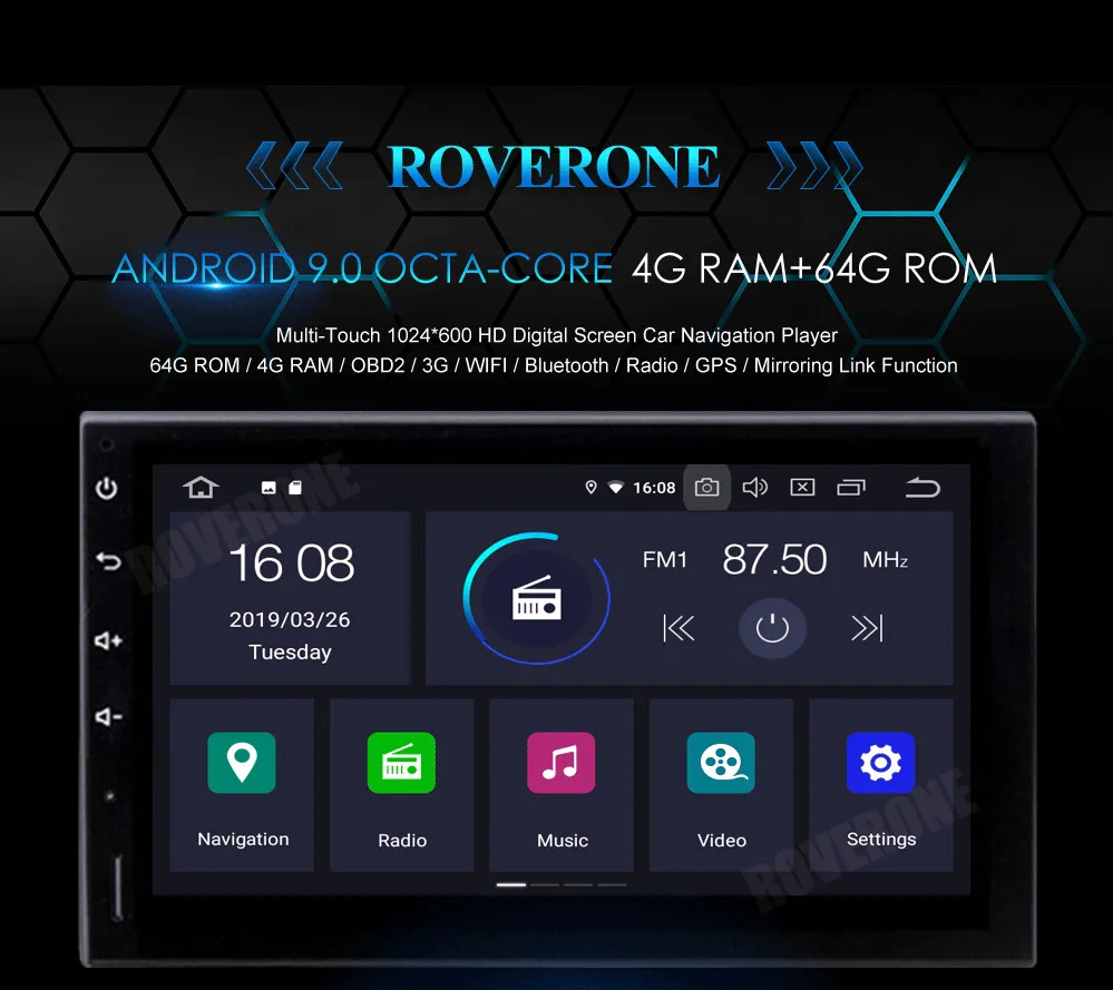 Top RoverOne Car Accessories For Toyota Auris 2008 - 2012 Android 9.0 4G+64G Auris DVD GPS Navigation Head Unit Radio Stereo 13