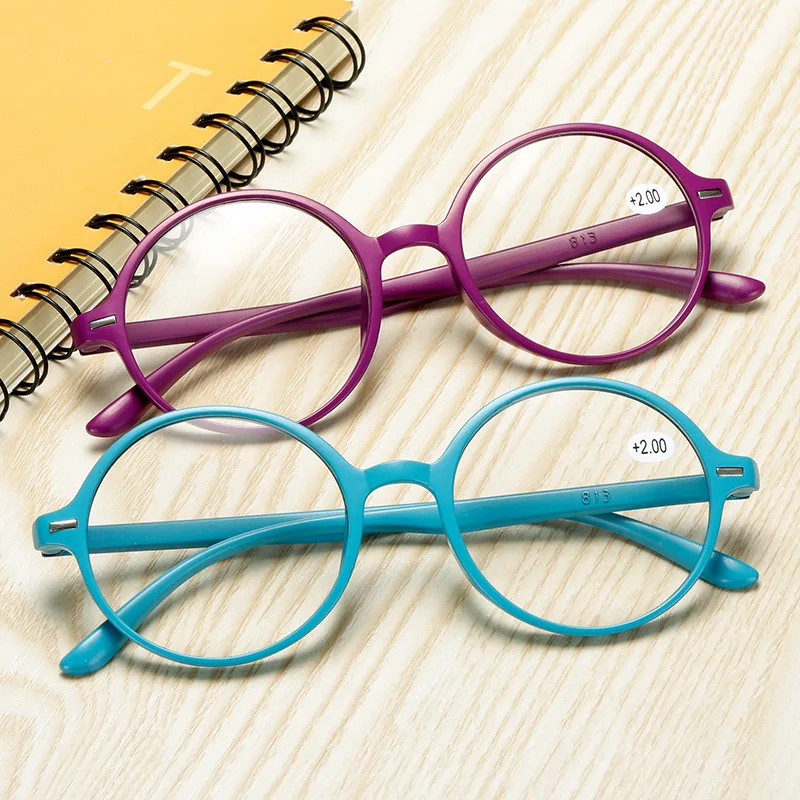 Винтажные круглые цветные очки для чтения, мужские и женские компьютерные оптические очки по рецепту, антибликовые+ 1,0+ 2,0+ 3,0 4,0 405