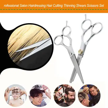 

6 Inch Stainless Steel Hair Scissors Hair Beauty Salon Cutting Tool Barber Shop Hairdressing Scissors Styling Tools Set With Bag