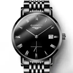GUANQIN 2019 автоматические механические часы для мужчин деловые мужские часы лучший бренд водонепроницаемые Дата Relogio Masculino