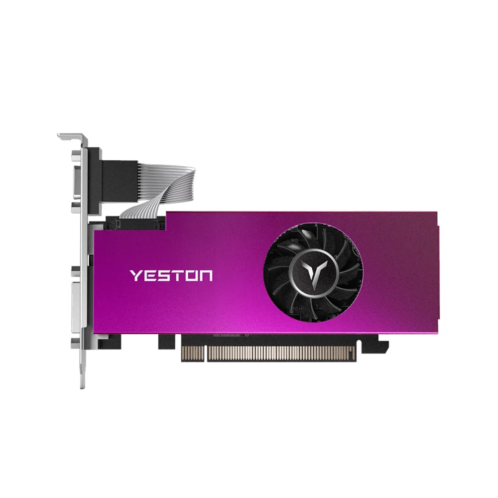 Yeston RX550-4G D5 LP Видеокарты Radeon Chill 4 Гб памяти GDDR5 128 бит 6000 МГц VGA+ HDMI+ DVI-D GPU