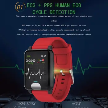 

E04 Color Screen ECG Smart Bracelet Smart Reminder Sleep Analysis Step Counter Compatible Full Platform Smart Bracelet.