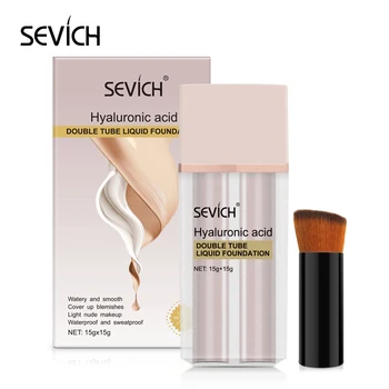 

3pcsSevich Makeup Based Double Tube Face Liquid Foundation BB Cream Concealer Moisturizer Whitening Waterproof Liquid Foundation