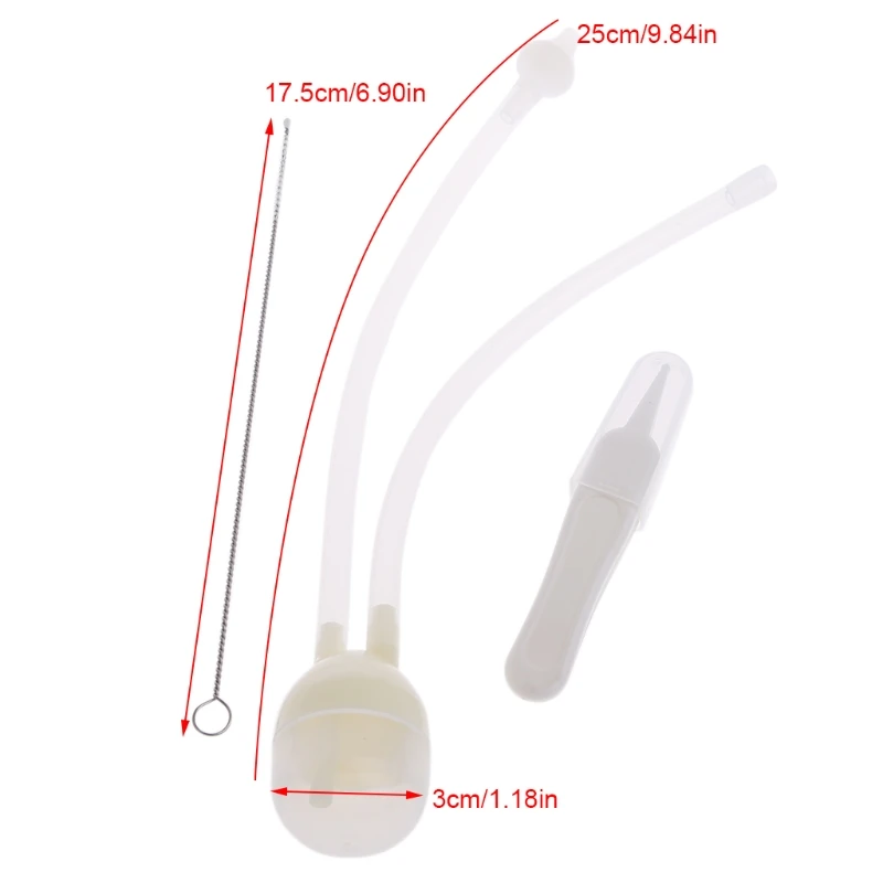 

Baby Safe Nose Cleaner Vacuum Suction Nasal Aspirator With Tweezers Brush Set