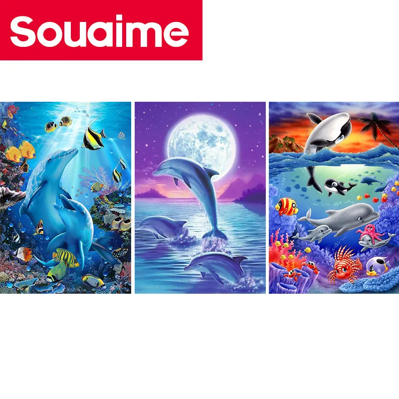 

diamond painting 5d diy building Full Square/Round Drill seaworld Cute Embroidery Cross Stitch 3D Home Decor Diamond Painting