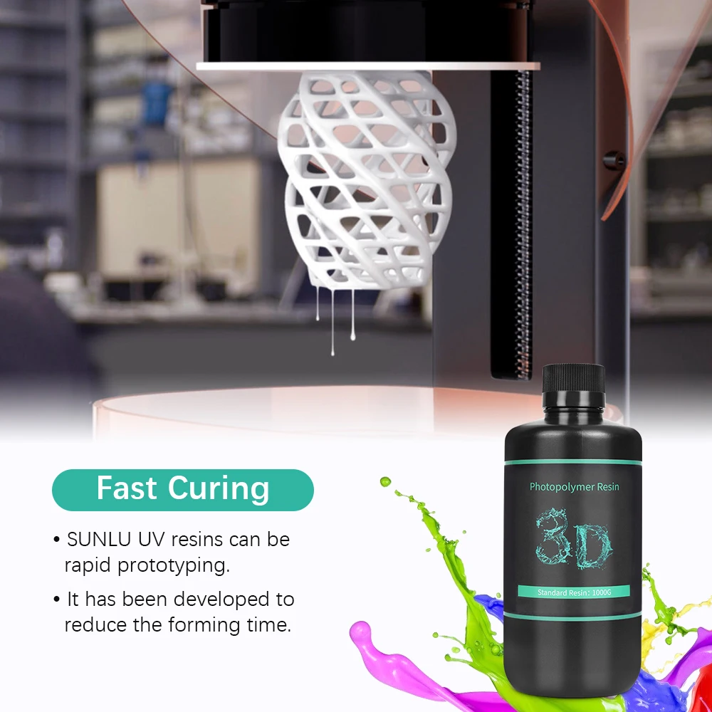 SUNLU Boîte de durcissement en résine UV 405 nm pour imprimante 3D