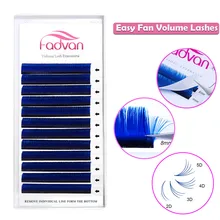 Синие ресницы для наращивания объема, легко растущие, цветные, самоотверждающиеся ресницы, авто цветущие ресницы для профессионального наращивания ресниц