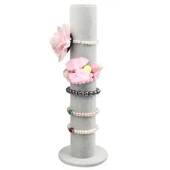 

Velvet Bracelet Hair Accessories Storage Rack Vertical Jewelry Bracelet Bangle Chain Watch Display Organizer Holder Bar Stand