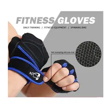 S-XL перчатки для спортзала, спортивные упражнения для тяжелой атлетики, бодибилдинга, дышащие, не скользящие, без пальцев, гантели для фитнеса, мужские перчатки