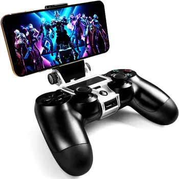 

270 Degree PS4 Wireless Controller Phone clip Mount Holder Stand Bracket Compatible with PS4 Pro/Slim Dualshock 4
