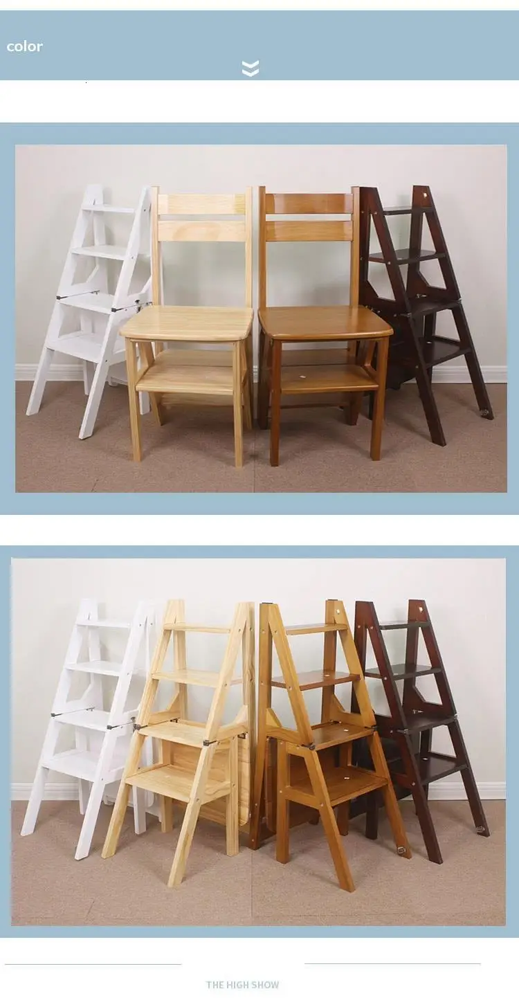 Dobravel Tangga Lipat детская ванная комната tabrete Plegable Cocina Escalera Madera стул Escabeau стремянка