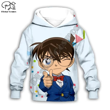 

Child Kid boy New anime Detective Conan 3D Hoodies cartoon print blue Sweatshirt/jacket/tshirt Baby toddler tracksuit girl pant