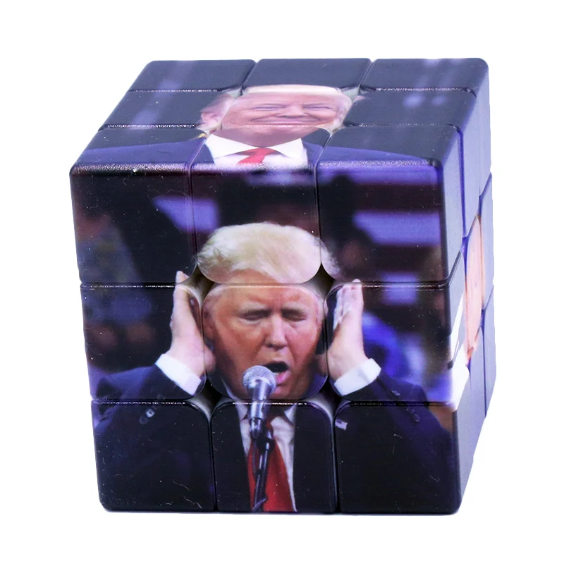 Горячая Трамп Магический кубик игрушка УФ печать мимика третий заказ куб Idiot пресс-представитель