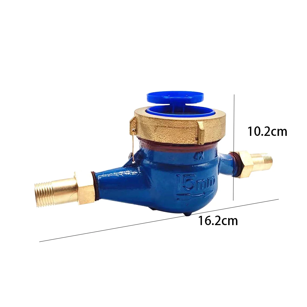 15 мм расходомер однонаправленная лента водонепроницаемый поворотный крыло счетчик цифрового дисплея счетчик холодной воды сад медь легко установить