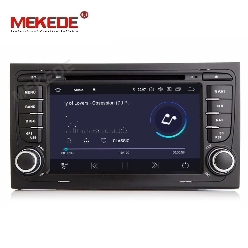 Flash Deal 2 Din Car Multimedia Player GPS Android 9.0 PX5 4+64G DVD Automotivo For Audi A4 S4 2002-2008 Radio WiFi DSP screen 3