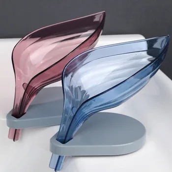 

Leaf Shape Soap Box Bathroom soap holder Dish Storage Plate Tray Bathroom Soap Holder Case Bathroom Supplies bathroom gadgets