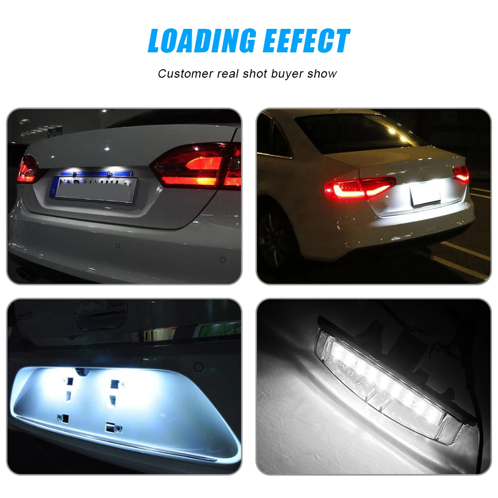 12V CANBUS No Error LED License Plate Lights For MITSUBISHI Grandis 2003~ Toyota Camry Aurion Prius Car Number Lamp Accessories
