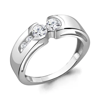 

AQUAMARINE ring with cubic swarovski, Silver 925