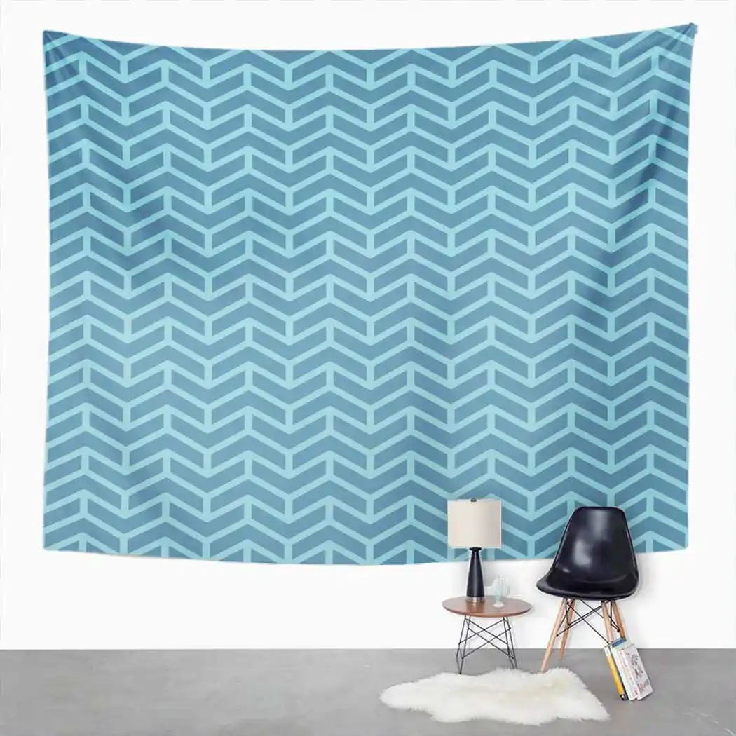 

Simple Tapestry Blue Geometric Tapestry For Bedroom Room Decor Wall Hanging Wall Art Tapestry Picnic Mat Beach Towel Bed Cover
