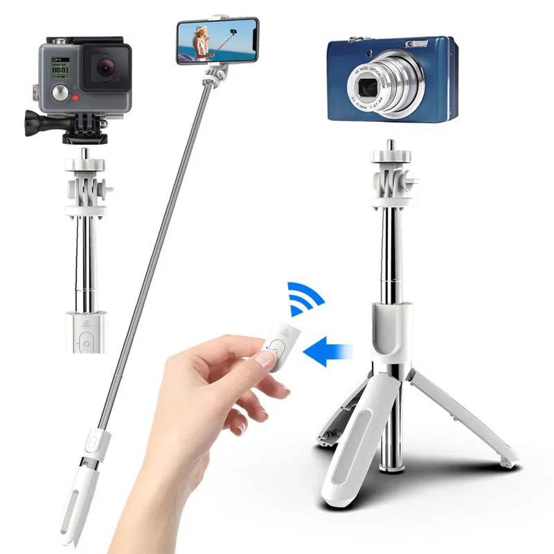 Palo de Selfie inalámbrico con Bluetooth, trípode con Palo remoto, monopié plegable extensible para Iphone, Gopro, Huawei, Cámara de Acción