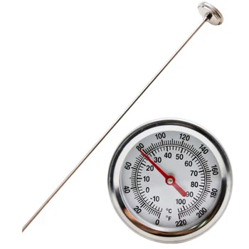 

Measuring Probe Accessories Dial Display Soil Ground Stainless Steel Yard Compost Floor Thermometer Garden 50cm Length Detector