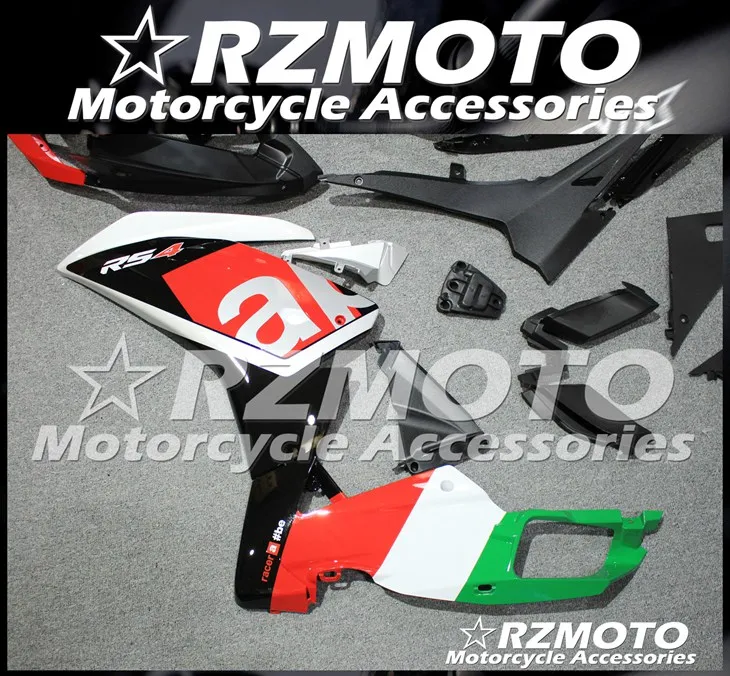 Литьевая Форма ABS Полный обтекатели наборы Подходит для Aprilia RS4 50 RS125 2012 2013 12 13 14 15 тела набор красный серебристый