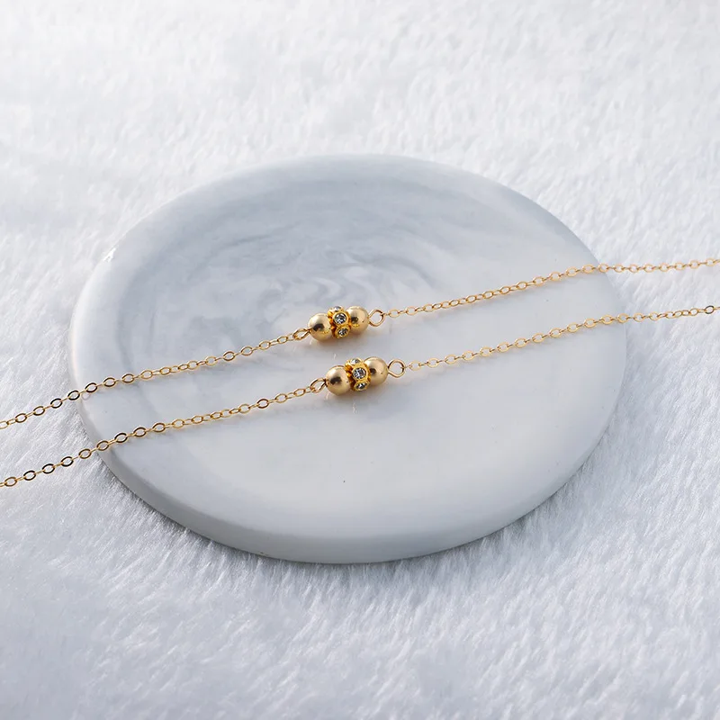 Ретро Лолита 14k GF цепочка для солнцезащитных очков золотого цвета очки ожерелье с силиконовой хорошей петлей