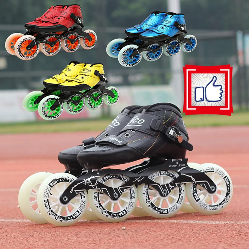 ZICO Advanced speed patines с верхом из углеродного волокна 85A прочные полиуретановые колеса M7 сплав база ребенок взрослые встроенные скоростные коньки обувь