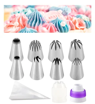

31pcs Tulip Icing Piping Nozzles Pastry Cream Tips Russian Stainless Steel Pastry Nozzles Confectionery Tool Baking Pastry Bag