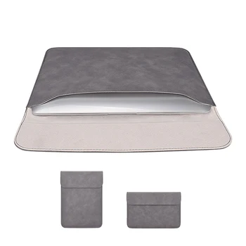 

Soft PU Leather Laptop Sleeve For Macbook Air Pro 13.3 14 15 inch Waterproof Laptop Bag Notebook Tablet Case For Xiami Cover