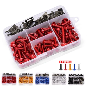 

175PCS Motorcycle Fairing Bolts Screw Aluminum Bodywork Screws Nut Kit For Suzuki drz 400 sm RMX250 RMZ250 RMZ450 DRZ400SM