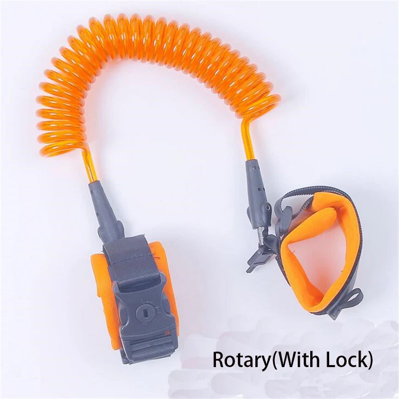 Rotary2(With Lock) Регулируемый Детский ремень безопасности, детский поводок для запястья, анти-потеря связи, детский ремень, прогулочный помощник, детские ходунки, браслет 1,5 м 2 м 2,5 м - Цвет: Rotary2(With Lock)