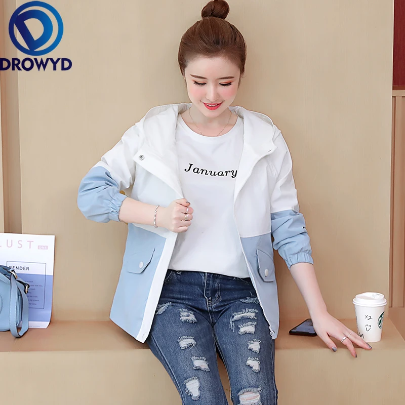 

Fashion Color Matching Street Baseball Jacket for Women Autumn and Winter Casual Long-sleeved Pilot Jacket Hip Hop Pocket Jacket