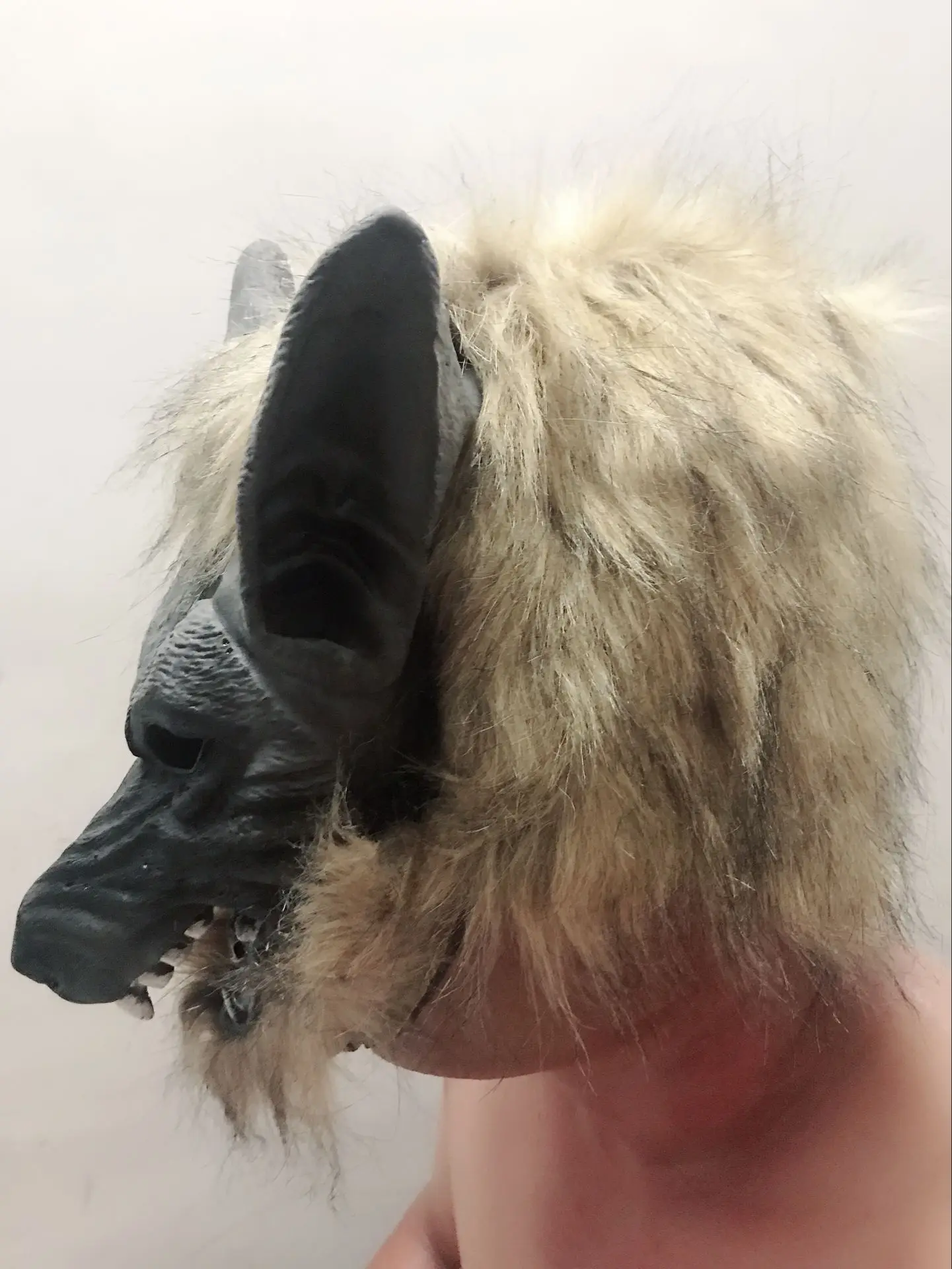 Wolf Head Full Face Mask Scary Mask Halloween Skull Mask Masquerade Masks Horror Animal Masquerade Prom Prop Mask Ghost Face