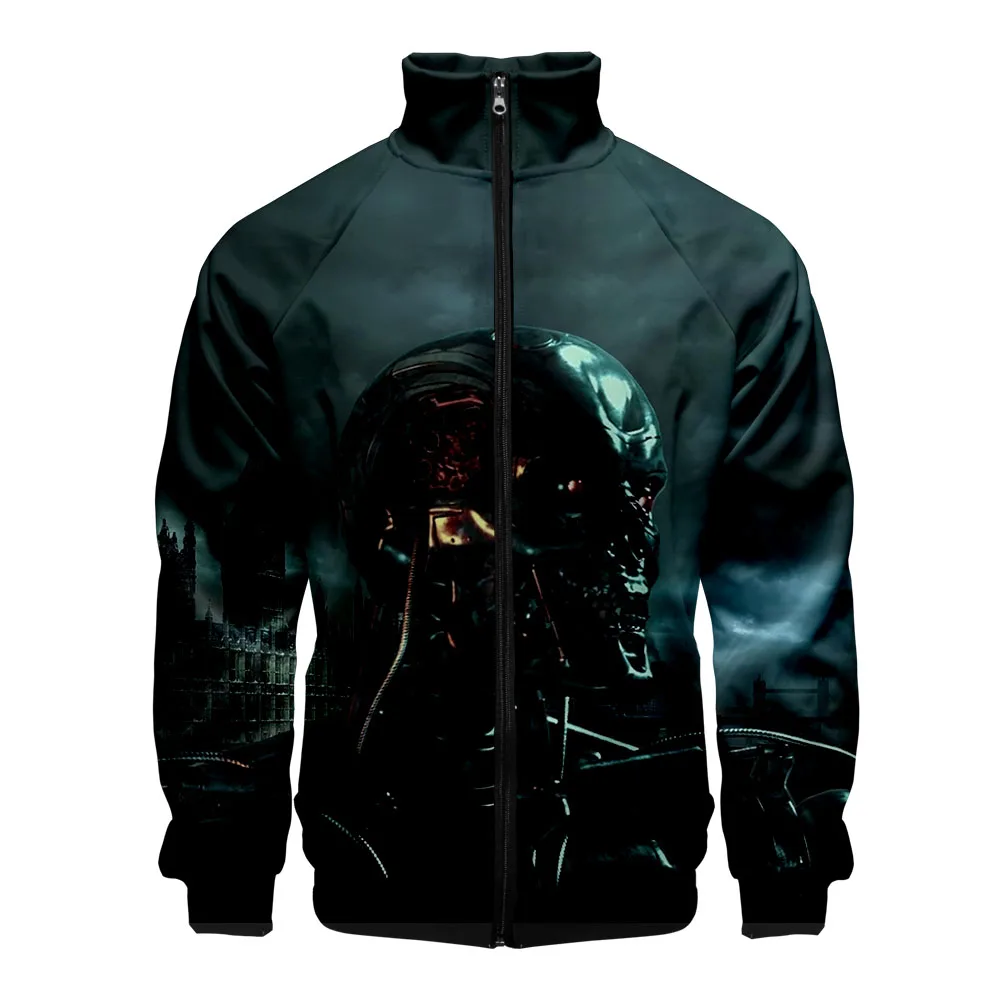 Terminator Dark Destiny, осенне-зимние толстовки, мужские свитшоты, на молнии, для фитнеса, куртки с капюшоном и пальто для мужчин, Harajuku