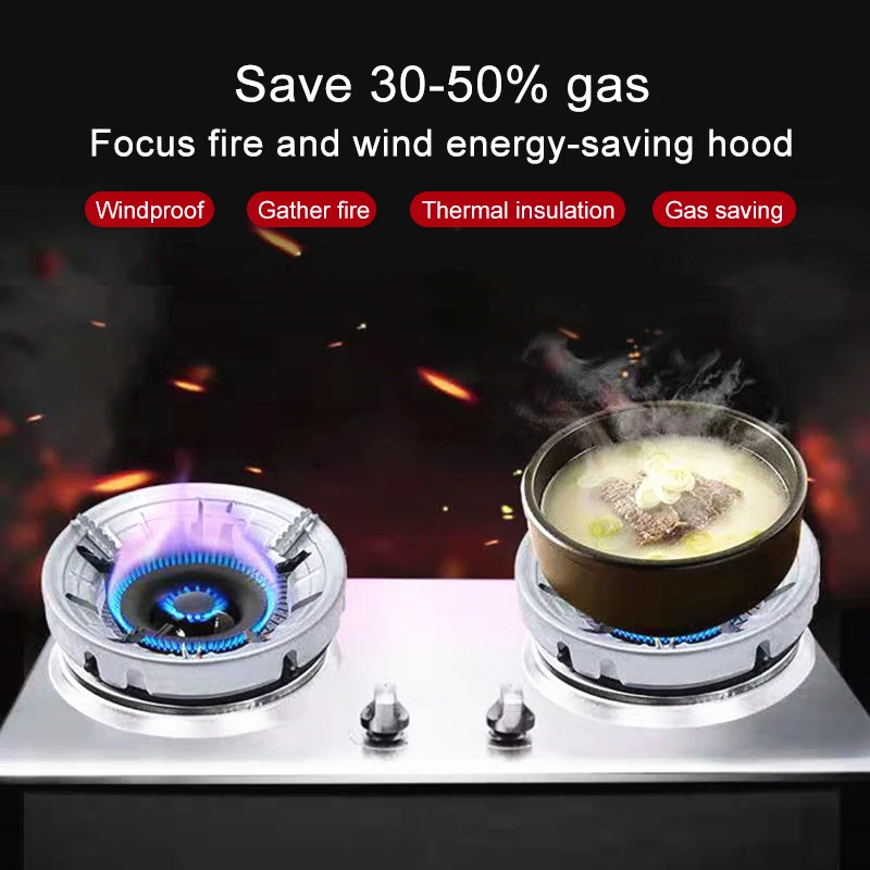 1Pcs 8-hole Fixed Gas Stove Energy Saving Cover Windproof Disk Fire Reflection Bracket Accessories Kitchen | Дом и сад