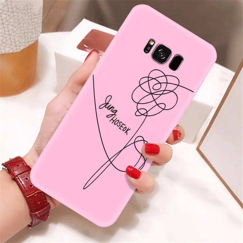 Kpop чехол для телефона мягкий силиконовый карамельный цвет чехол для samsung Galaxy s8 s9 plus s10 plus s10e lite note 9 - Цвет: FHSR-23081