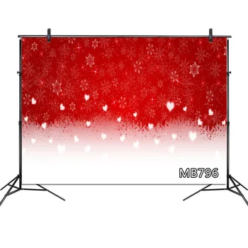 

Valentine's Day Christmas Decoration Snowflake Heart Red Photography Backgrounds Photographic Backdrops Props For Photo Studio