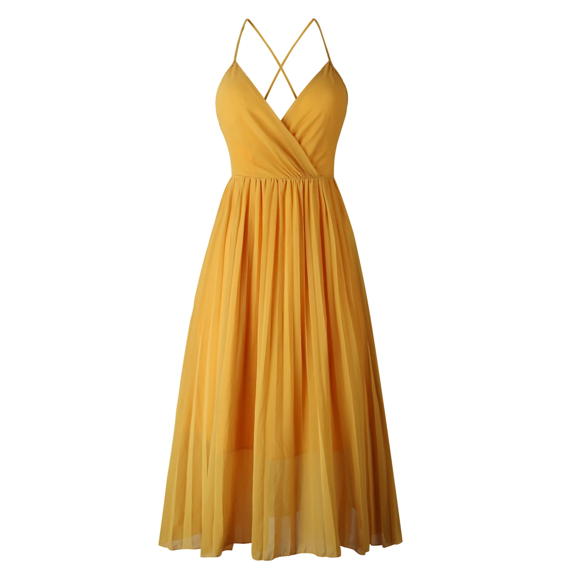Sexy Dresses Party Night Club Dress 2020 Long Dress Elegant White Summer Maxi Clothes V-Neck Hollow Out Spaghetti Strap Empire