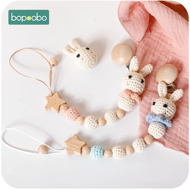 1pc Baby Dummy Pacifier Chain Clip Cotton Cloth Plush Animal Toys Soother Nipples Holder Newborn Toy Feeding Accessories