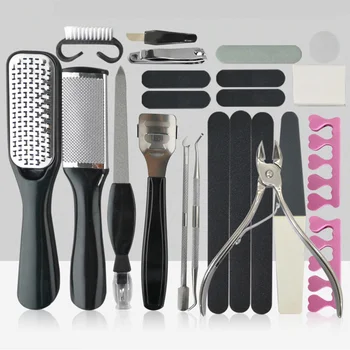 

1 Set/23pcs Foot File Kit Dead Skin Remover Callus Remover Foot Scrubber Pedicure Tool Foot Sole Exfoliator Pedicure Supplies fo