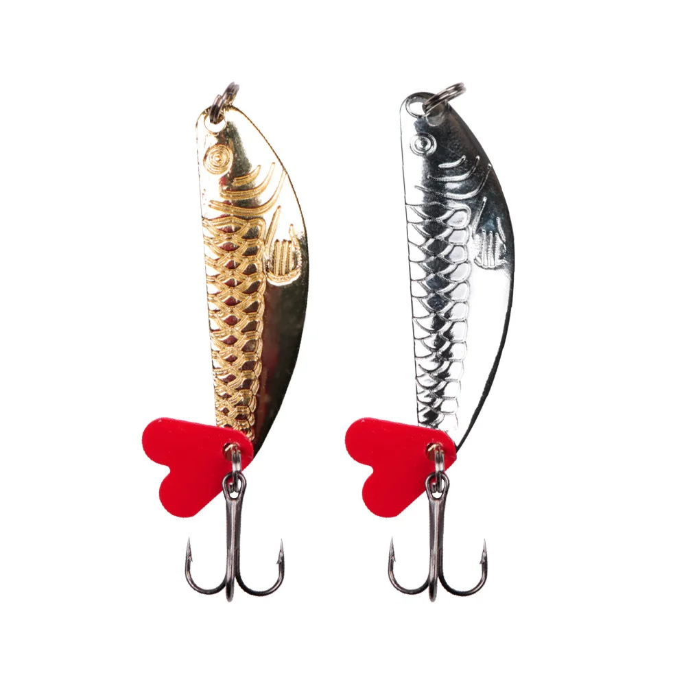 2pcs/lot 7g hard metal fishing lure biat spoon spinner bait jigging crankbait isca artificial leurre dur | Спорт и развлечения