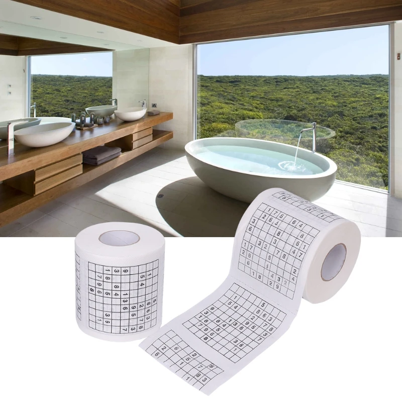 new Durable Sudoku Su Printed Tissue Paper Toilet Roll Paper Good Puzzle Game