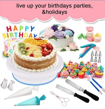 

220pcs Cake Decoration Tools Cake Kit Baking Tools Decoration Kitchen DIY Set Icing Piping Cream Reusable Kit Baking Set Tools