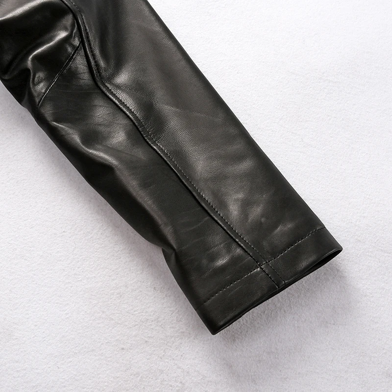 Great Value 550 Read Description! Asian size genuine sheep skin leather jacket mens sheep casual leather blazer