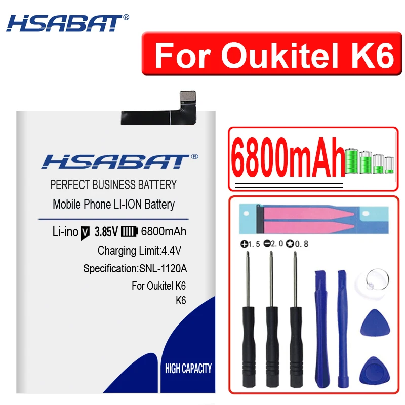 Аккумулятор HSABAT 14000 мАч для Oukitel K10 для Oukitel u16 max/k6/U20 plus/u15 pro/K5000/K8000/U11 Plus/K3 Plus