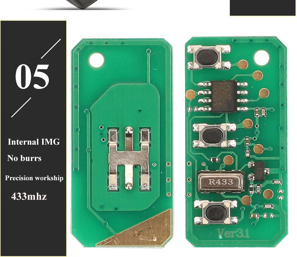 Keyforkess 3 pulsanti 433MHZ 4D60/ 4D63 Chip Car Remote Flip Key per Ford Fusion Focus Mondeo Fiesta Galaxy HU101/FO21 chiavi automatiche - Ha58c8334df7748fc9ccc7e8b10d73dc5U